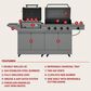 Tytus Anaheim and Emberwood 3-Piece Modular Duo with Charcoal Grill in Gunmetal Gray, , large