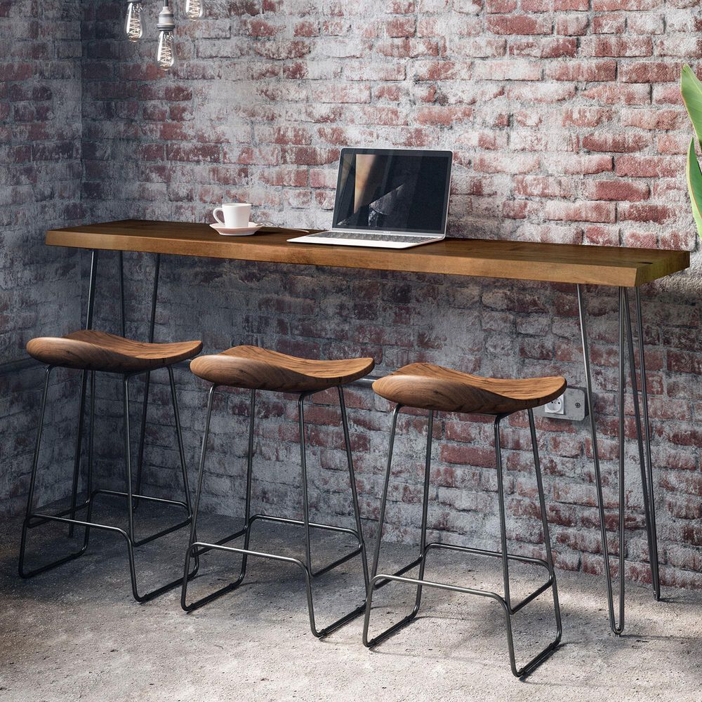 Waltham Nature&#39;s Edge Sofa Table and Three Stools in Light Chestnut, , large