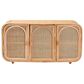 Baxton Studio Evania 3-Door Rattan Storage Cabinet in Natural, , large