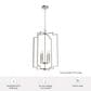 Hunter Zoanne 4-Light Pendant in Brushed Nickel, , large