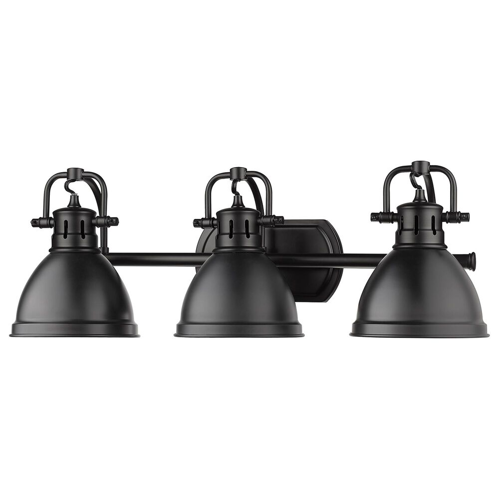 Golden Lighting Duncan 3-Light Bath Vanity in Matte Black , , large