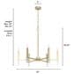 Hunter Sunjai 6-Light Chandelier in Alturas Gold, , large