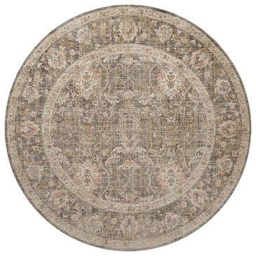 Chris Loves Julia x Loloi Rosemarie 5" Round Sage and Blush Area Rug, , large