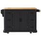 HOMLUX 56" Kitchen Island with Drop Leaf in Black, , large