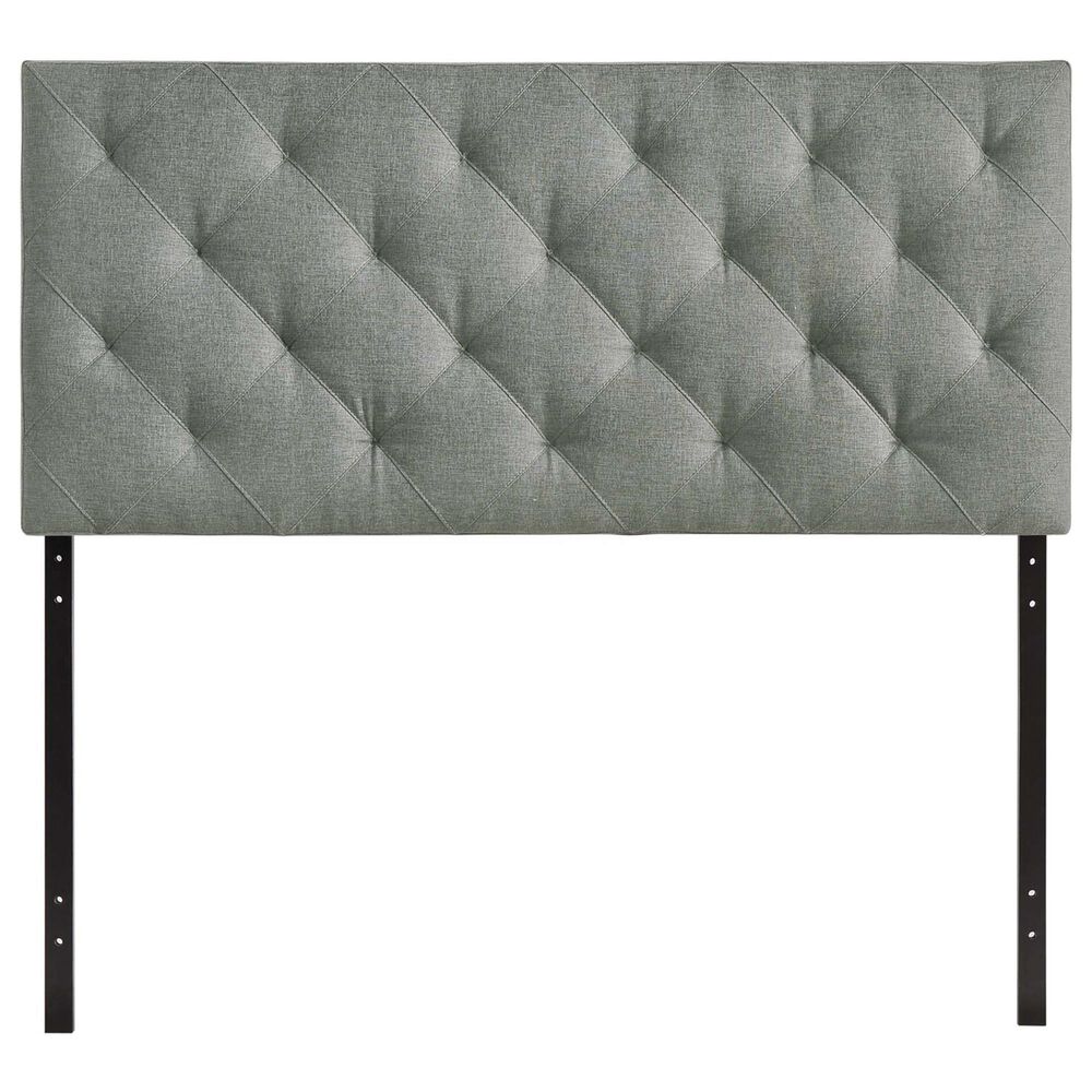 Modway Theodore Upholstered Fabric Queen Headboard in Gray, , large