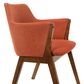 Armen Living Westmont and Renzo 5-Piece Dining Set with Orange Cushion in Walnut, , large