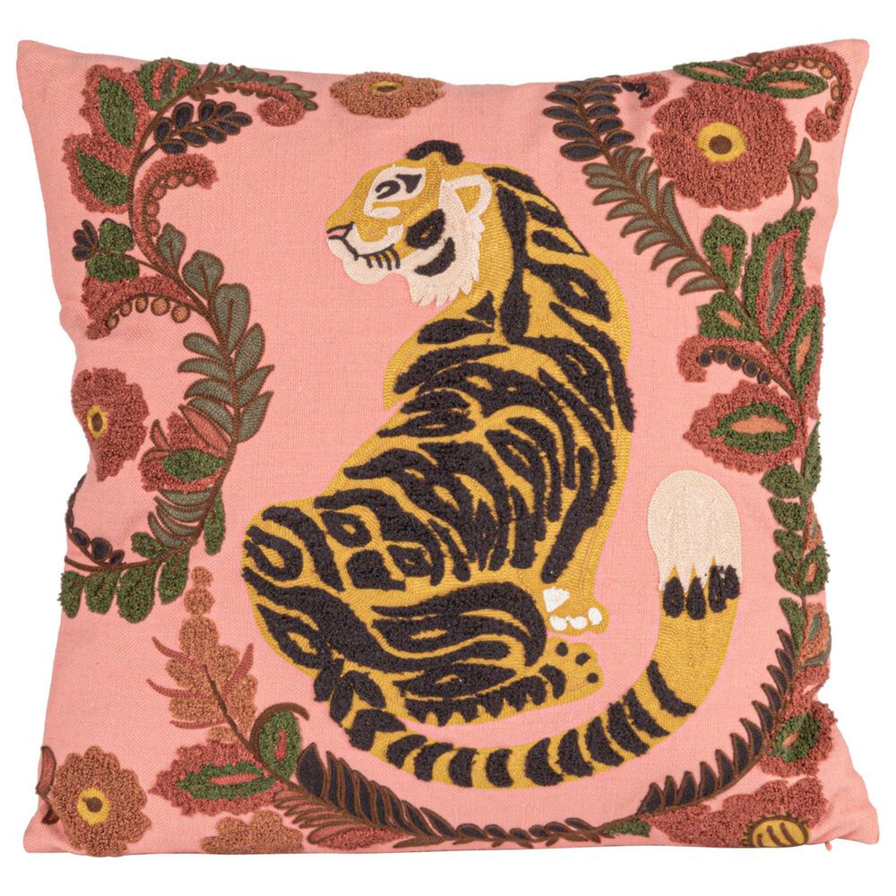 Teak Interiors Sunset Villa 20" x 20" Slub Pillow in Multicolor, , large