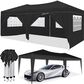 HOMLUX 10" x 20" Outdoor Pop Up Canopy Gazebo for Party in Black, , large