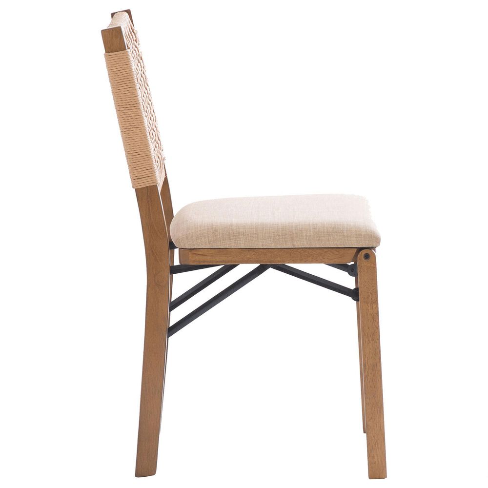 Linon Home Decor Norwich Woven Folding Chair in Natural, , large