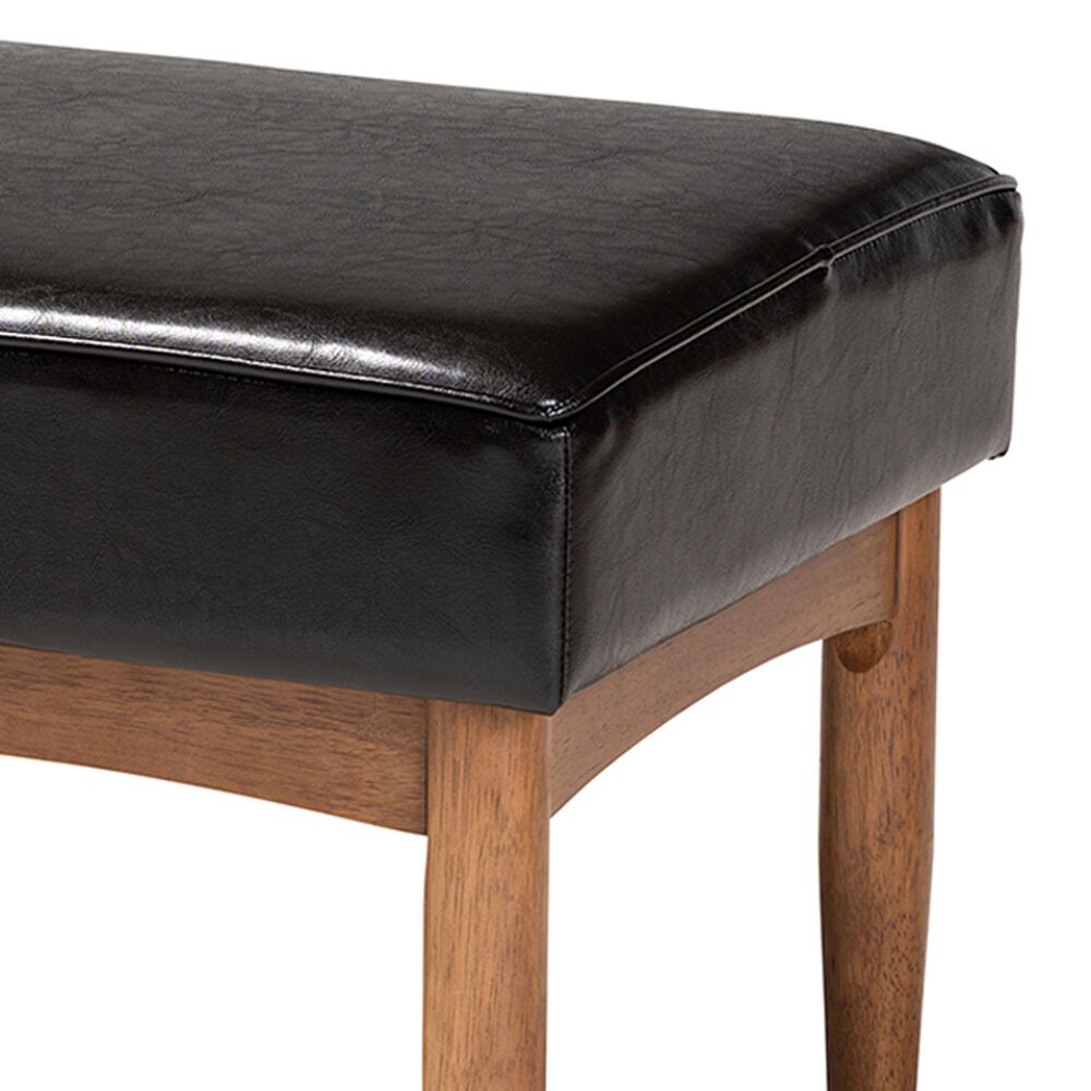 Baxton Studio Arvid Bench in Walnut Brown, , large