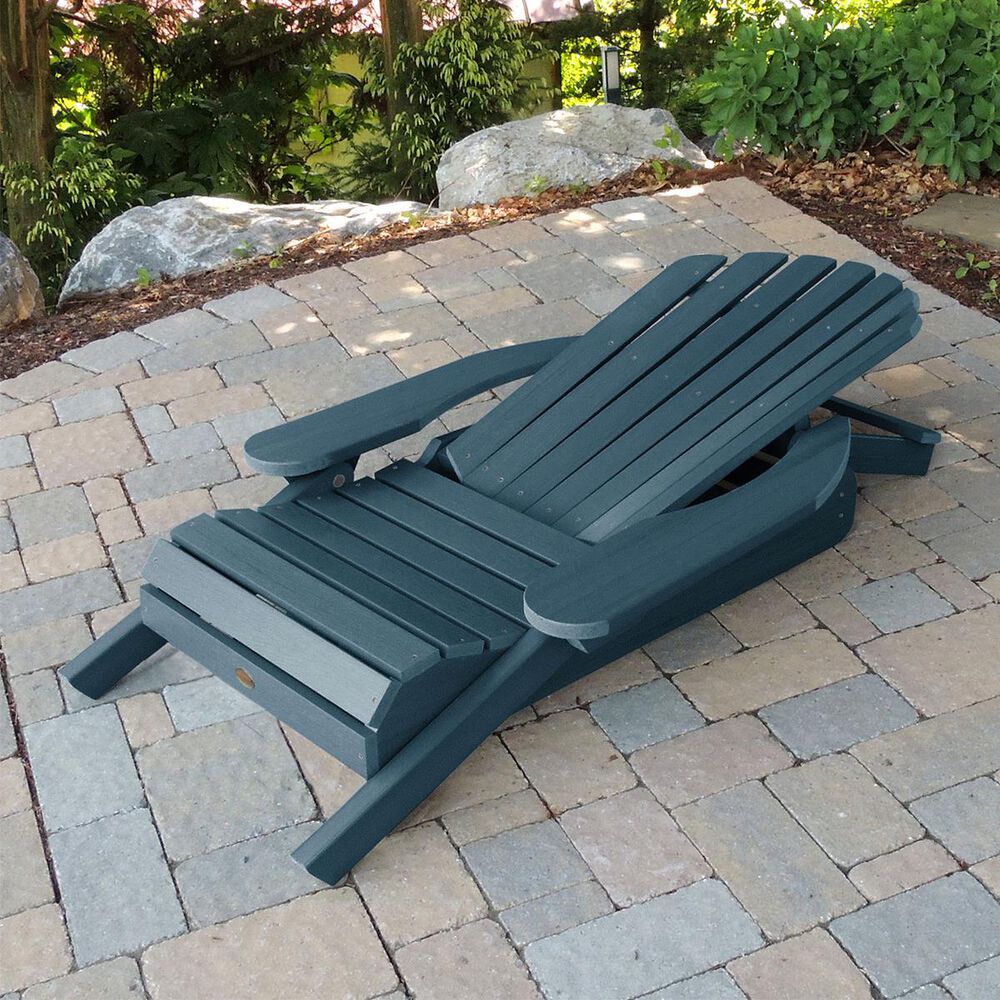 Highwood USA Hamilton Folding & Reclining Adirondack Chair in Nantucket Blue | Nebraska 