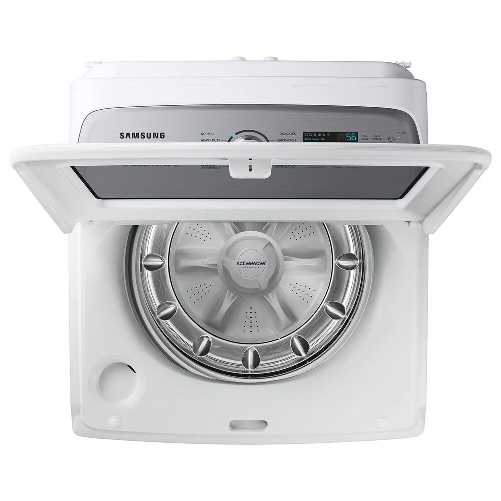 Samsung 5.1 Cu. Ft. Large Capacity Smart Top Load Washer with ActiveWave Agitator and Super Speed Wash in White, , large