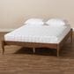 Baxton Studio Marieke King Platform Bed Frame in Walnut Brown, , large