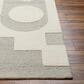 Surya Brook Geometric 5" x 7"6" Beige and Charcoal Area Rug, , large
