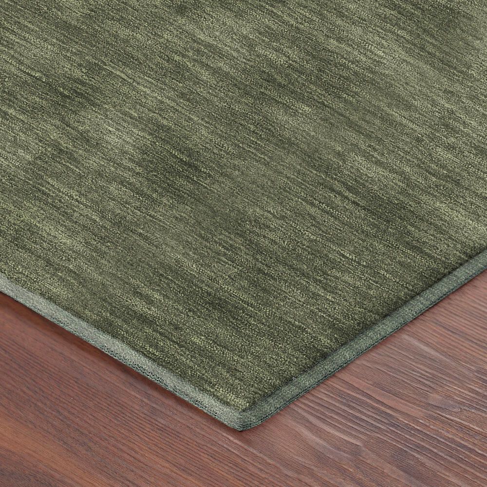 Dalyn Rug Company Soft Essentials Solid Olive 2'3" x 7'6" Runner, , large