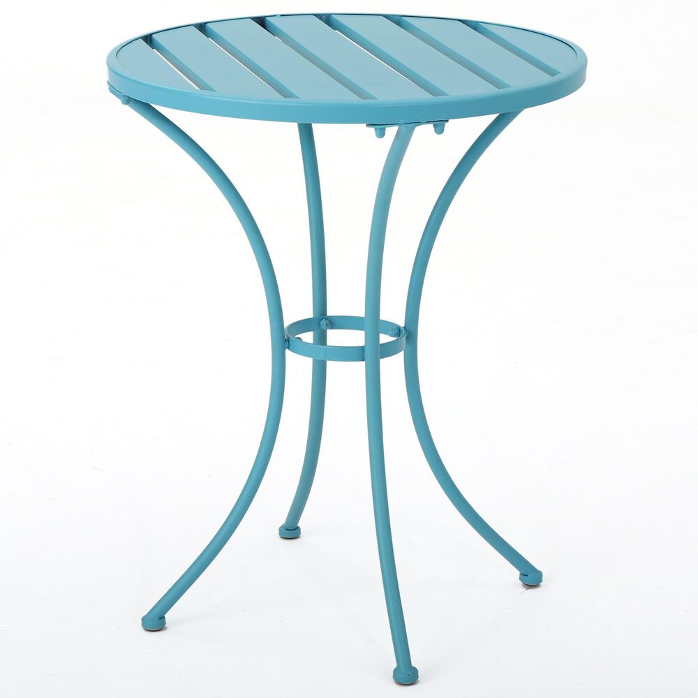 Hearth and Haven Colmar 3-Piece Outdoor Bistro Set in Blue, , large