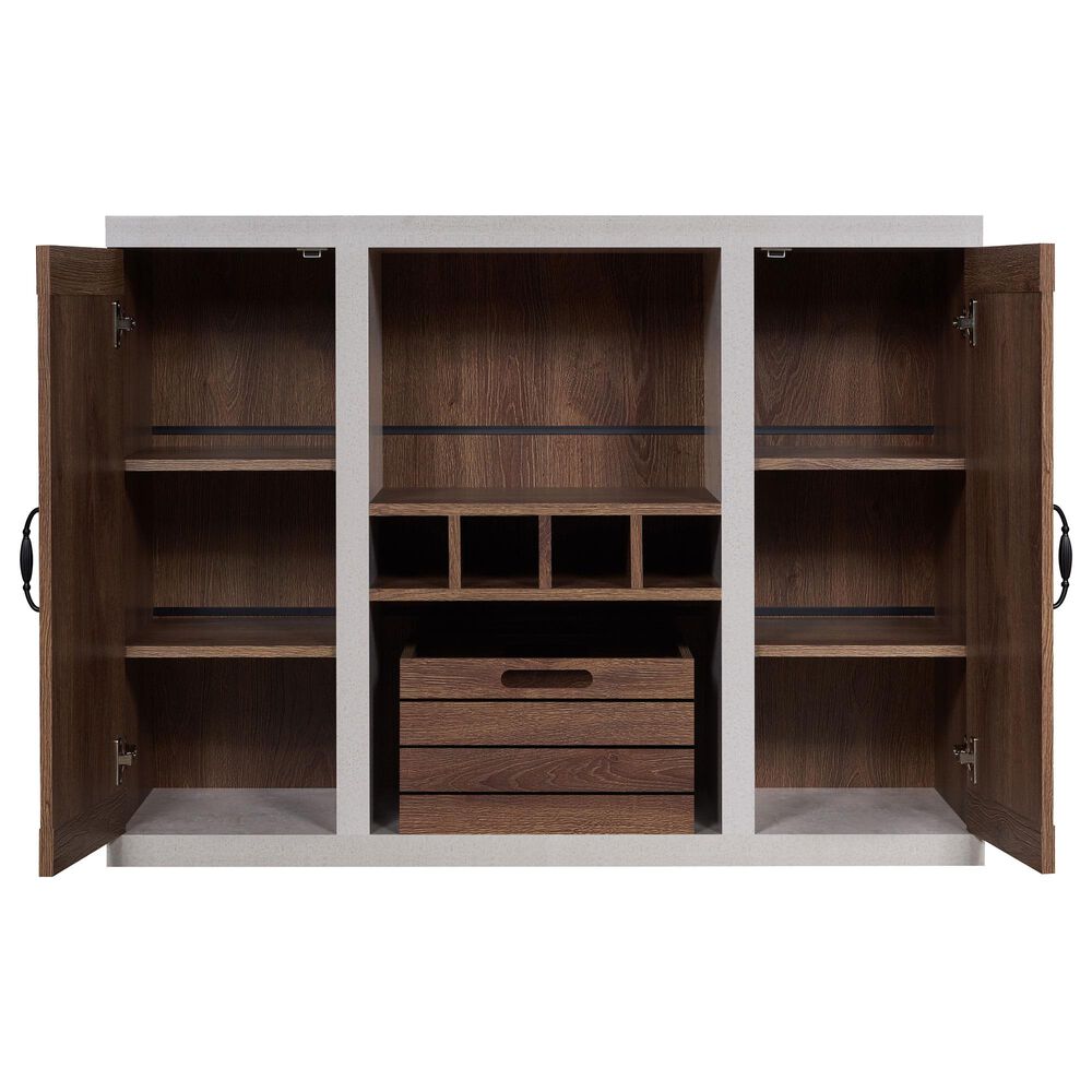 Furniture of America Taylor Buffet in Distressed Walnut, , large
