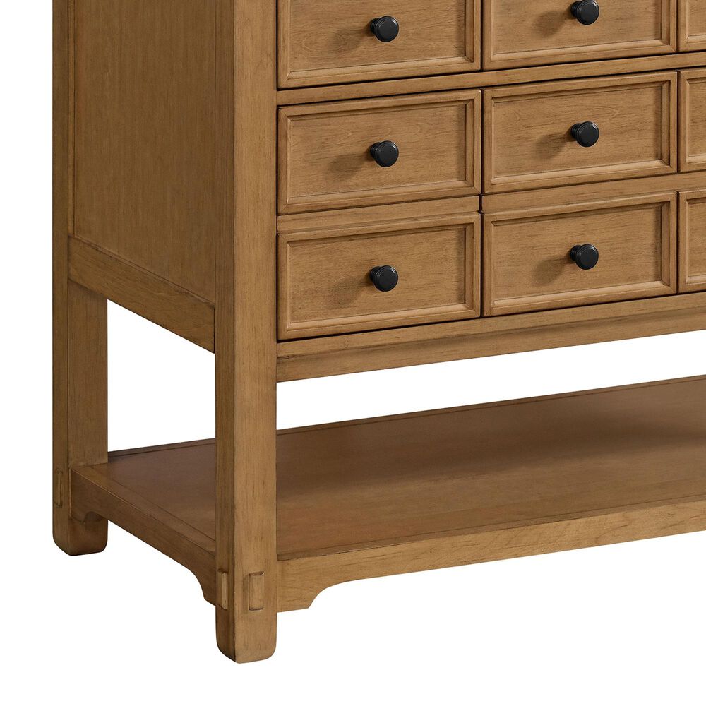 James Martin Malibu 48&quot; Single Bathroom Vanity in Amber Birch with 3 cm Parisien Bleu Quartz Top and Rectangular Sink, , large