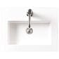 James Martin Vanities Boston 20" Single Wall Brackets in Brushed Nickel with 3 cm White Glossy Resin Top and Rectangular Sink, , large