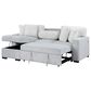 Global Furniture USA Stationary Sofa Sleeper with Reversible Chaise in Grey, , large