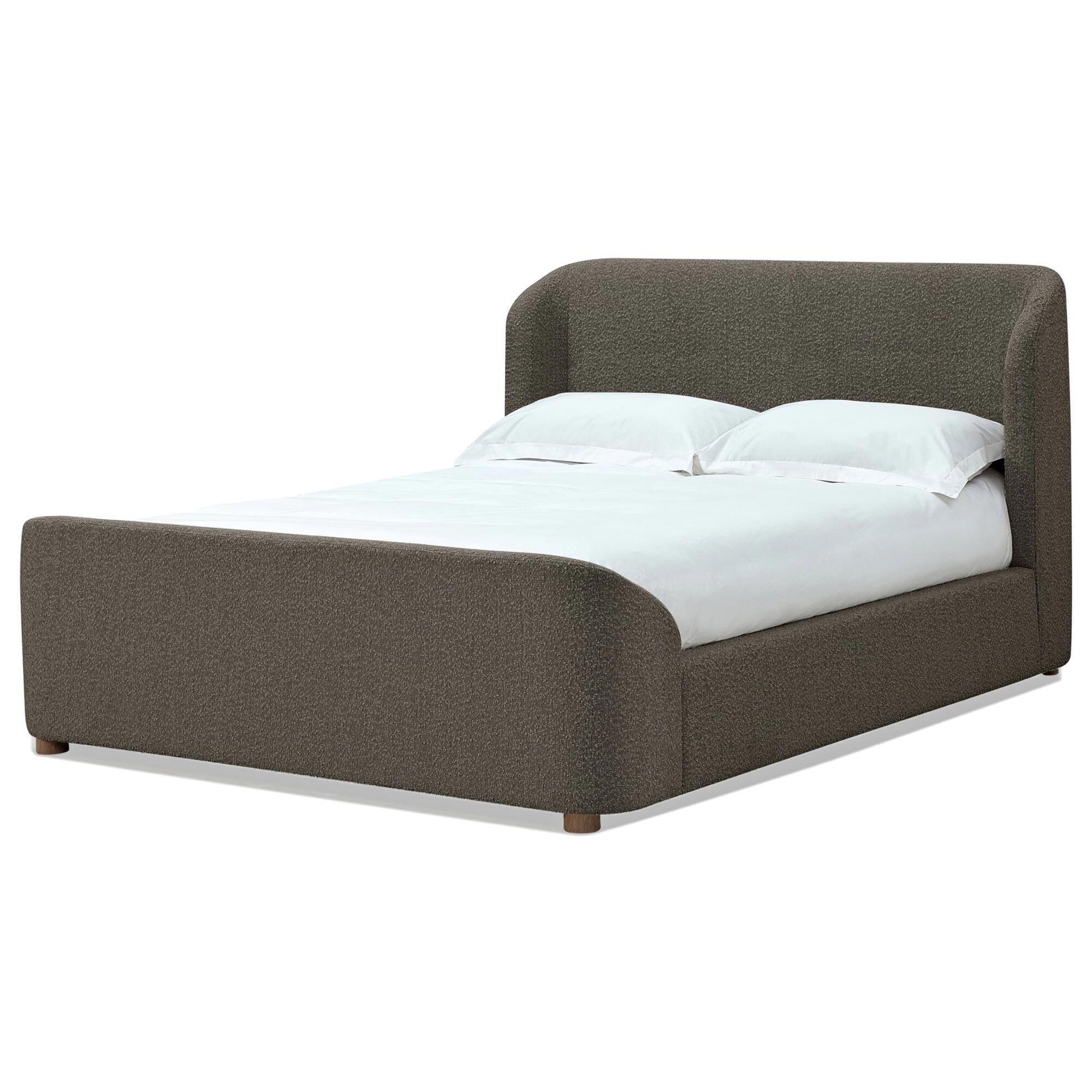 Urban Home Kiki Eastern King Upholstered Platform Bed in Pumpernickel