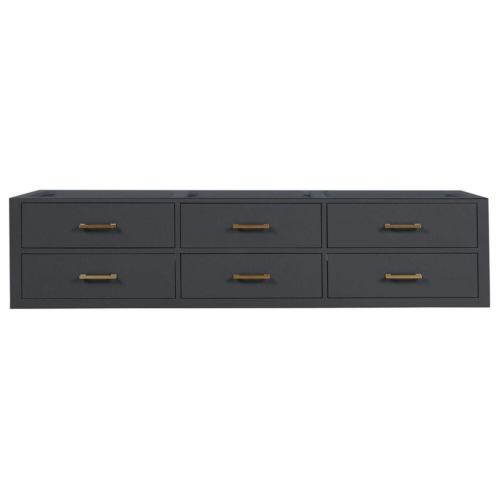 Lexora Home Castor 80&quot; Double Bathroom Vanity in Black with 2 cm White Quartz Top and Rectangular Sinks, , large