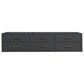 Lexora Home Castor 80" Double Bathroom Vanity in Black with 2 cm White Quartz Top and Rectangular Sinks, , large