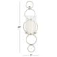 Maple and Jade 25" Stacked Circle Single Indoor/Outdoor Wall Mount Candle Holder in Weathered Silver and Clear, , large