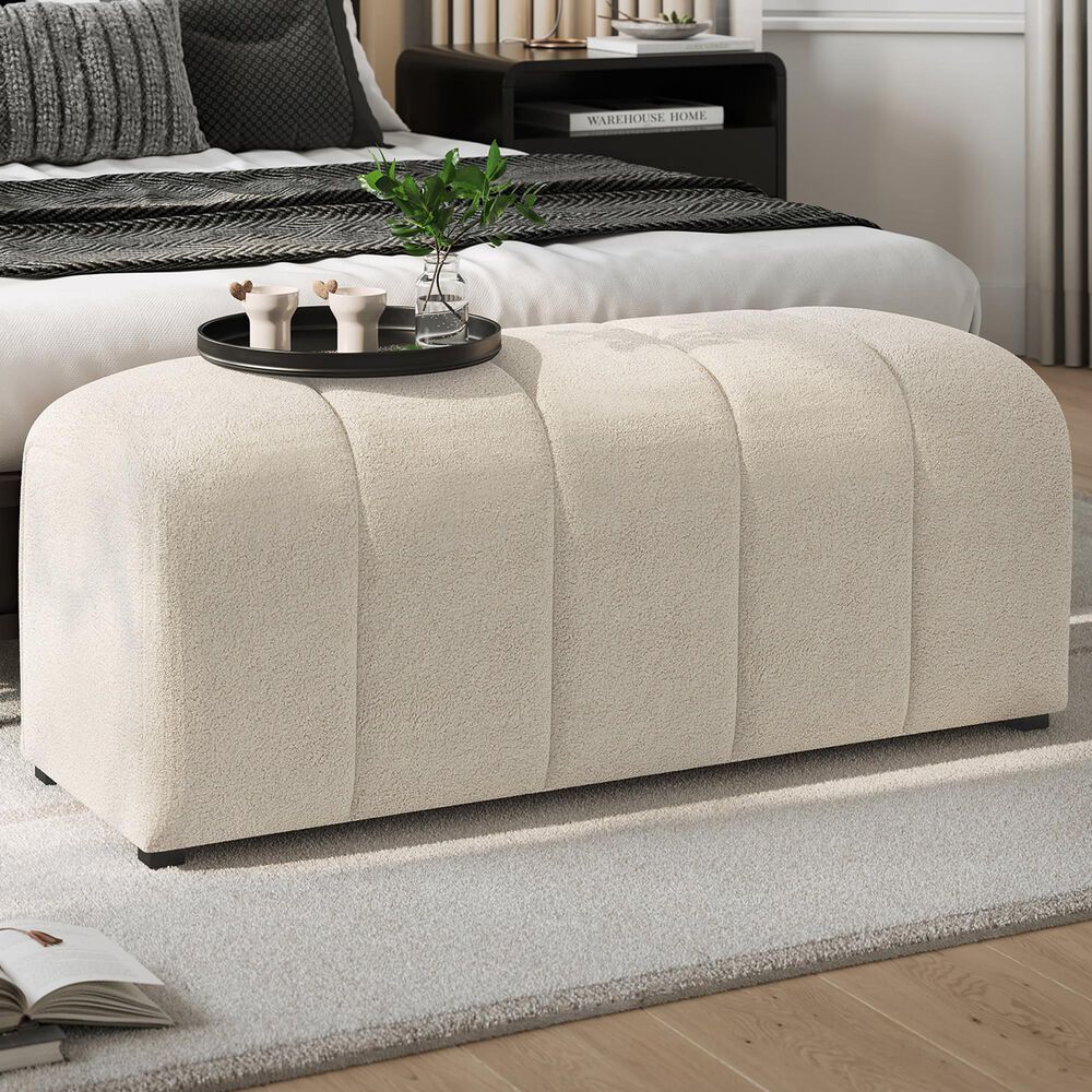 Waltham Urban Archive Tess Bench in Natural Ivory, , large