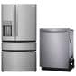 Frigidaire Gallery 2-Piece Kitchen Package with Counter-Depth 4-Door French Door Refrigerator and 24" Tub Dishwasher in Stainless Steel, , large