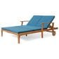 Hearth and Haven Perla Outdoor Double Chaise Lounge with Cushion in Teak, , large