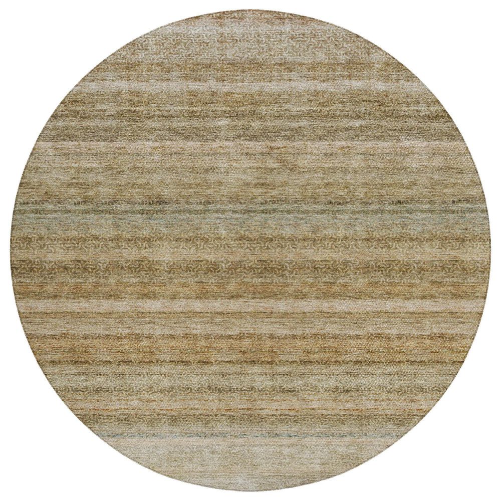 Dalyn Rug Company Burano BU5 8" Round Copper Indoor/Outdoor Area Rug, , large