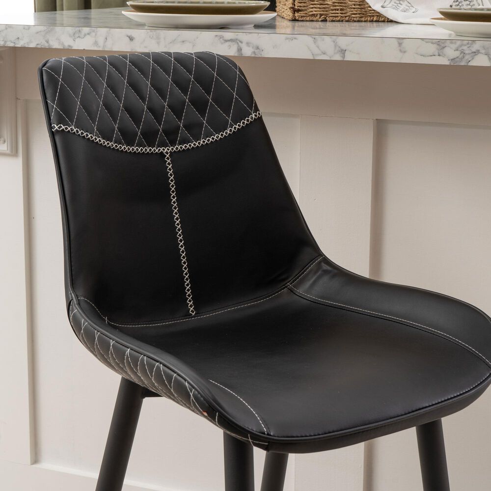 Linon Home Decor Elder 24" Counter Stool in Black, , large