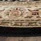 Safavieh Lyndhurst LNH316 8" Round Black and Ivory Area Rug, , large