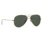 Rayban Glasses Aviator Classic Sunglasses with G-15 Green Lenses in Polished Arista Gold, , large