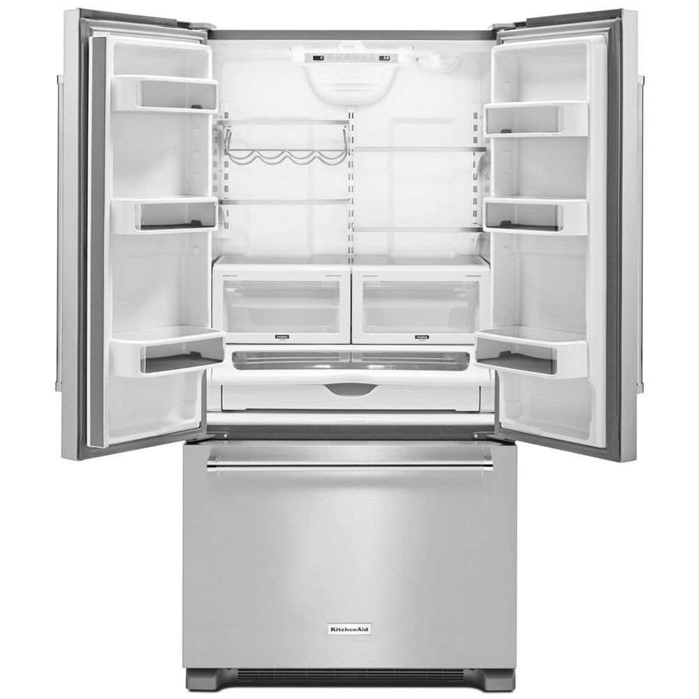 KitchenAid 22 Cubic Feet Counter Depth French Door Refrigerator with Interior Dispenser, , large