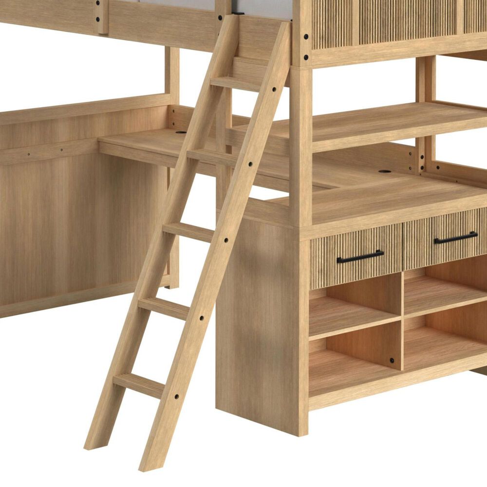 Mayberry Hill Ridgemont Loft Bunk Bed in Natural, , large