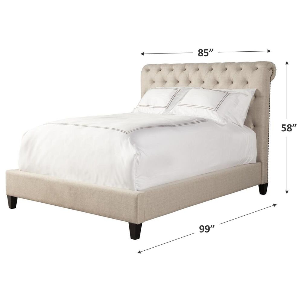 Simeon Collection Cameron King Upholstered Bed in Downy, , large