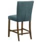 Coaster Paxton Counter Chair with Teal Blue Upholstery in Warm Brown, , large