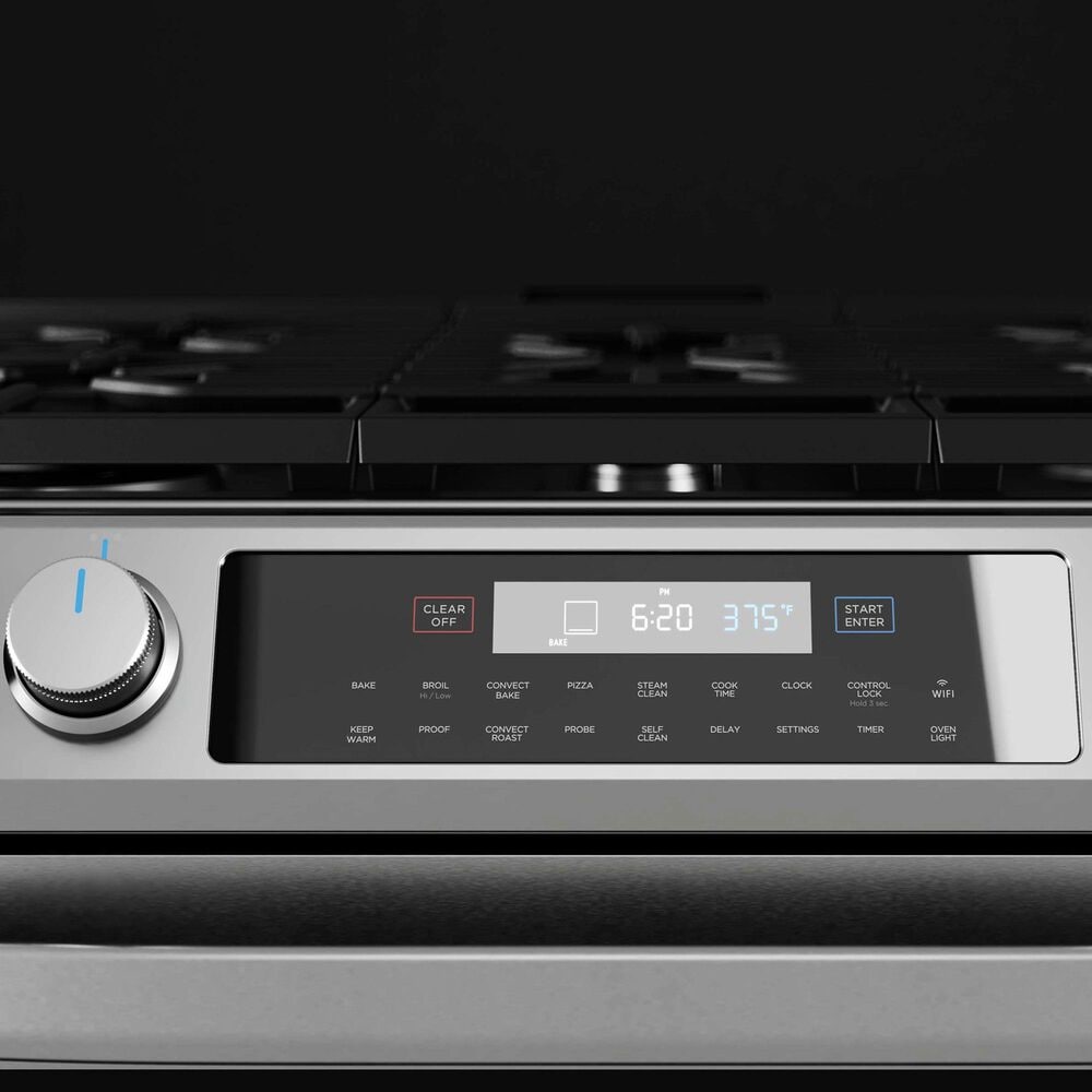 Midea 6.1 Cu. Ft. 5-Burner Smart Slide-In Gas Range in Stainless Steel, , large