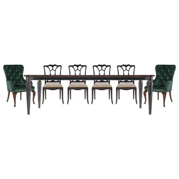 Hooker Furniture Charleston 7-Piece Rectangular Dining Set in Cherry and Black Cherry, , large
