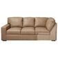 Ashley 3-Piece Leather Sectional in Brown, , large