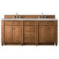 James Martin Vanities Bristol 72" Double Bathroom Vanity in Saddle Brown with 3 cm Eternal Jasmine Pearl Silestone Top, Rectangular Sinks and FreePower Wireless Charger, , large