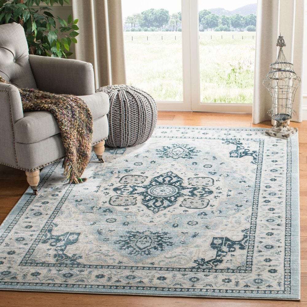 Safavieh Isabella ISA936M 9&#39; x 12&#39; Light Blue and Cream Area Rug, , large