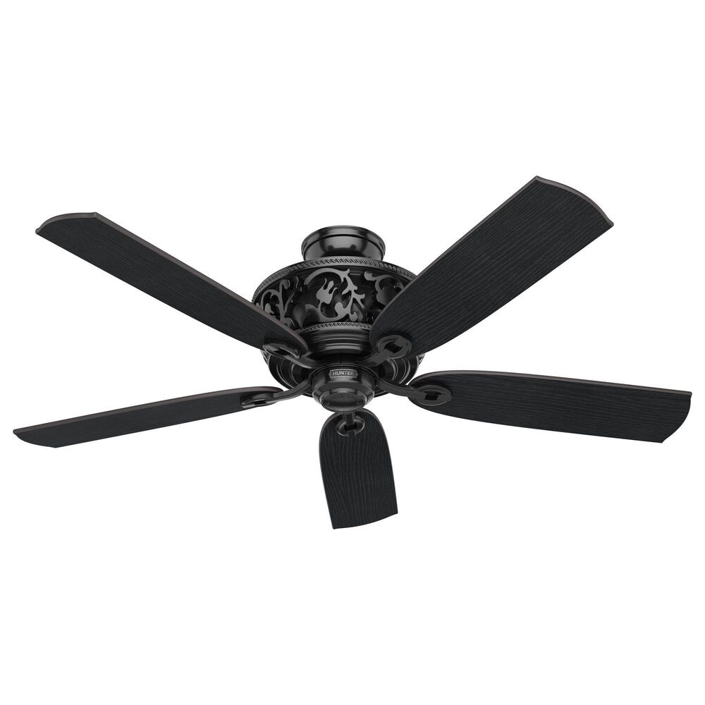 Hunter Promenade 54&quot; Ceiling Fan with Lights in Gloss Black, , large