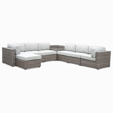 Steve Silver Co. Tamyra 7-Piece Patio Sectional Set in Beige, , large