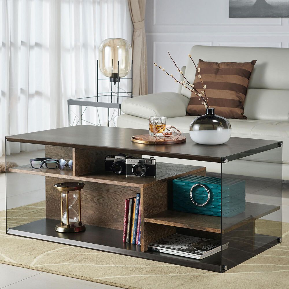 Furniture of America Woodard Coffee Table in Wenge, , large