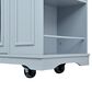 HOMLUX 54" Mobile Kitchen Island with Glass Door Storage in Grey and Blue, , large
