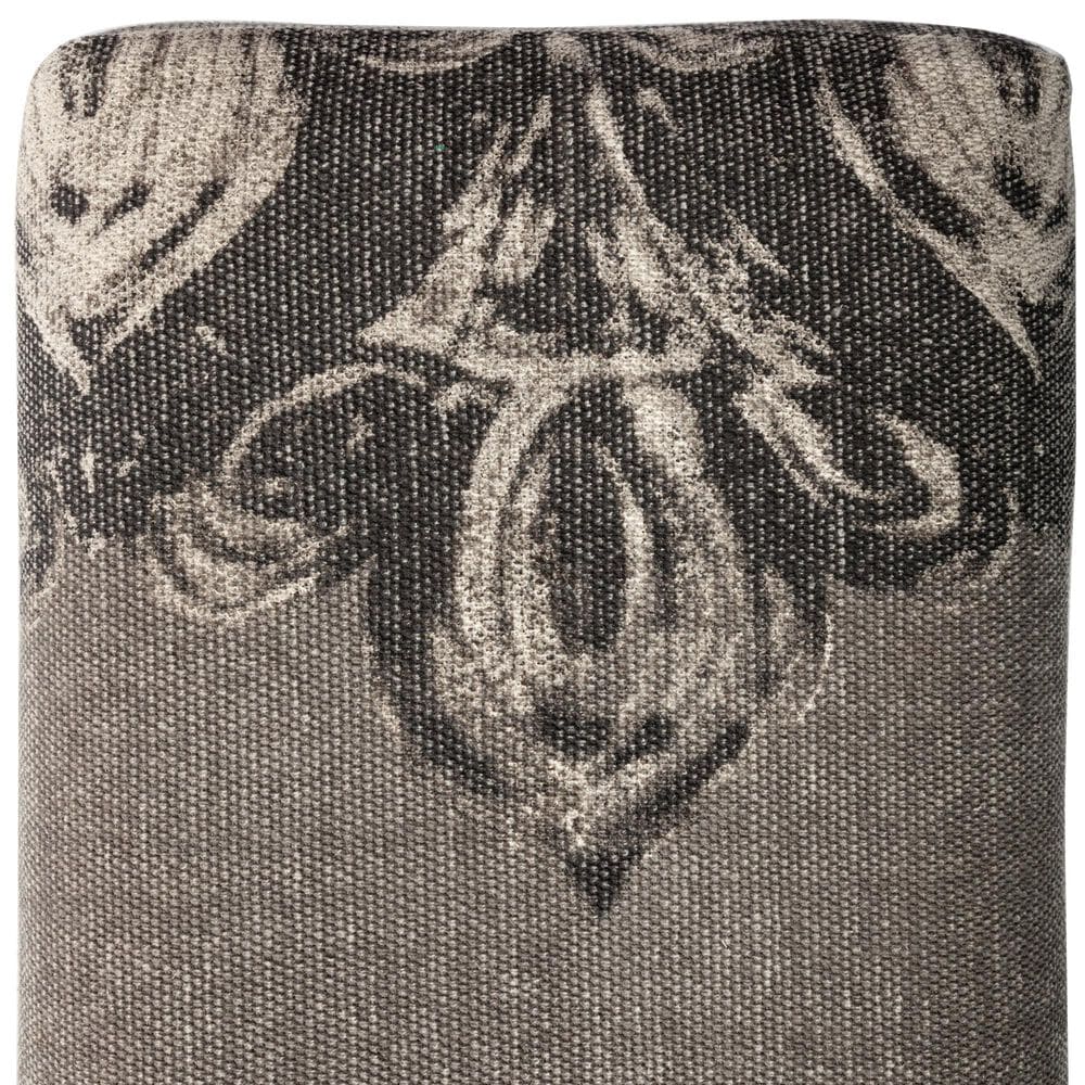 Mercana Alhambra Accent Bench with Gray Cushion Seat in Black, , large