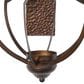 Maple and Jade 25" Single Scroll Indoor/Outdoor Wall Mount Candle Holder in Weathered Bronze and Clear, , large